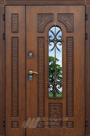 Дверь «Парадная дверь №332» c отделкой Массив дуба