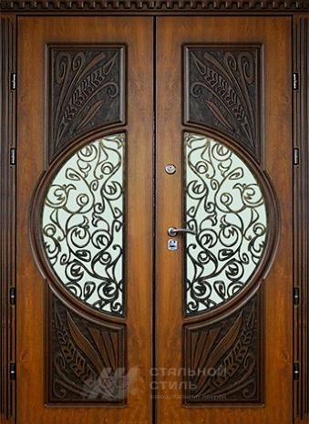 Дверь «Парадная дверь №104» c отделкой Массив дуба